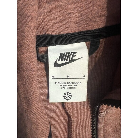 Nike Hoodie Mens M Red Tech Fleece Sportswear Full Zip Sweatshirt Redstone - Picture 2 of 10